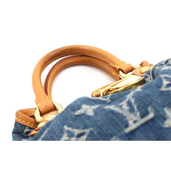 Louis Vuitton Monogram Denim Pleaty Canvas Leather Blue - Picture 5 of 9